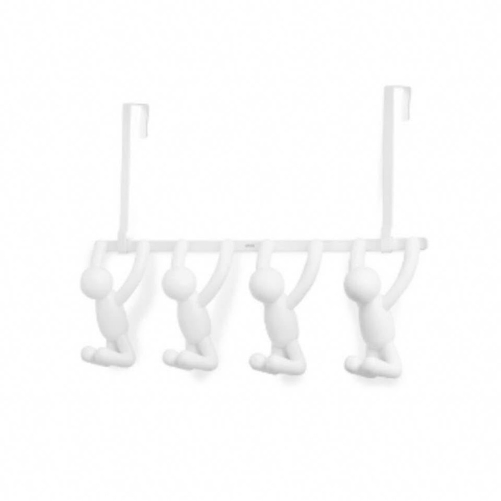 NEW IN BOX - Umbra Buddy Over The Door or Wall Mount - 4 Hook (white)